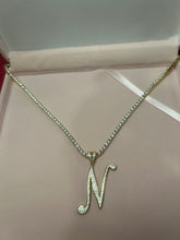Load image into Gallery viewer, Gold N initial
