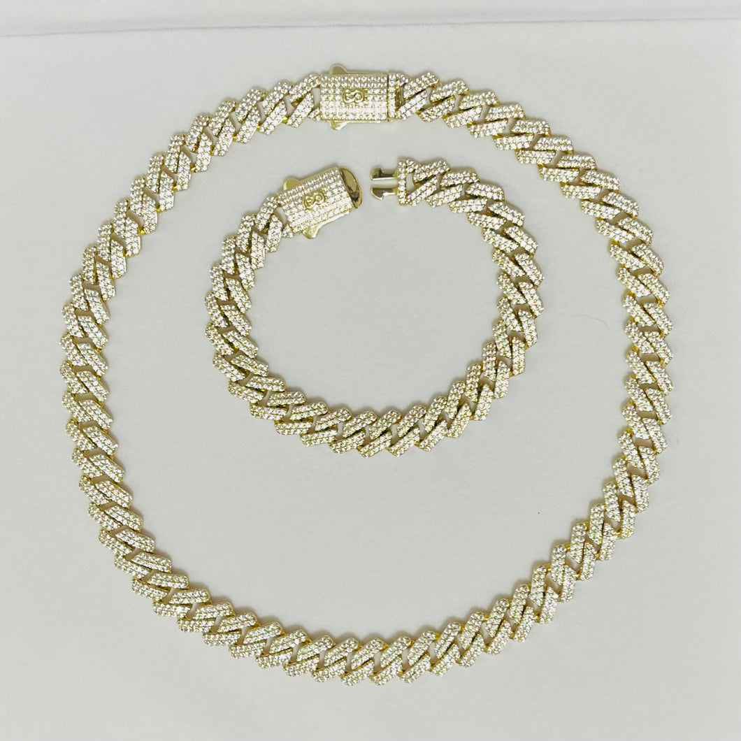 Gold Cuban link set