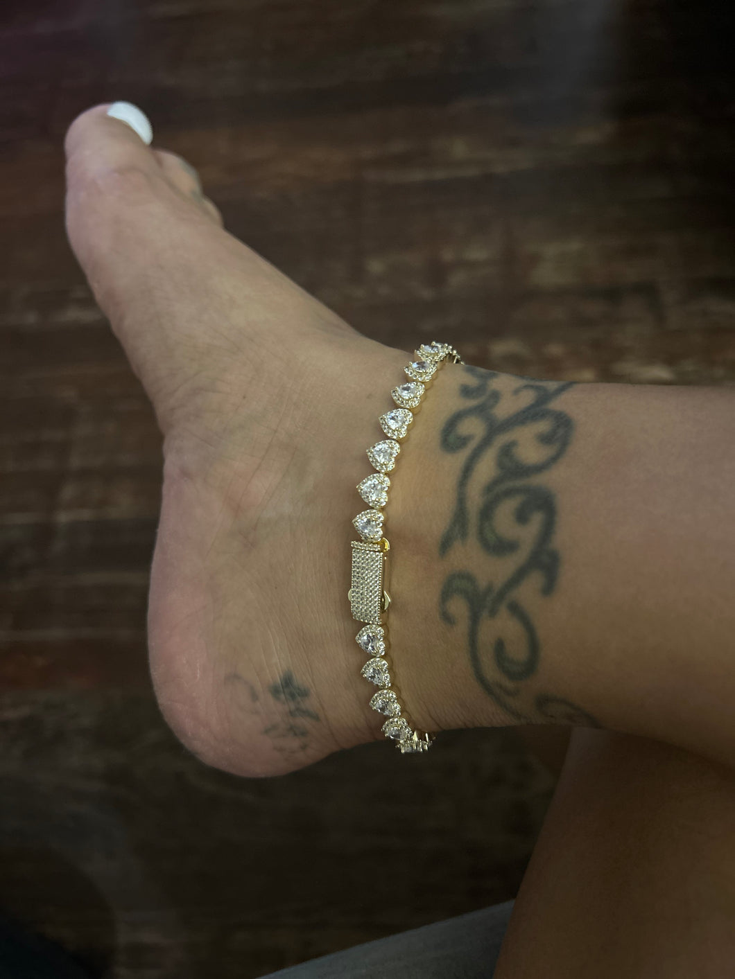 Baguette tennis Anklet