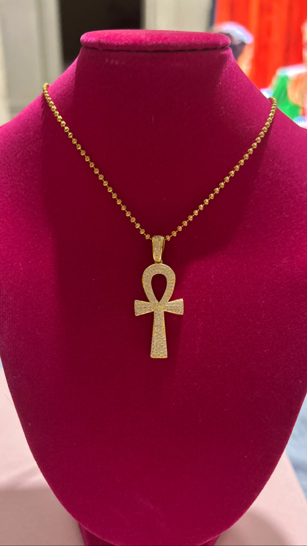 Ankh gold necklace