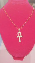Load and play video in Gallery viewer, Ankh gold necklace
