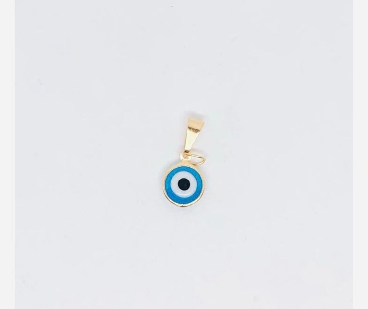 Evil eye charm necklace in turquoise