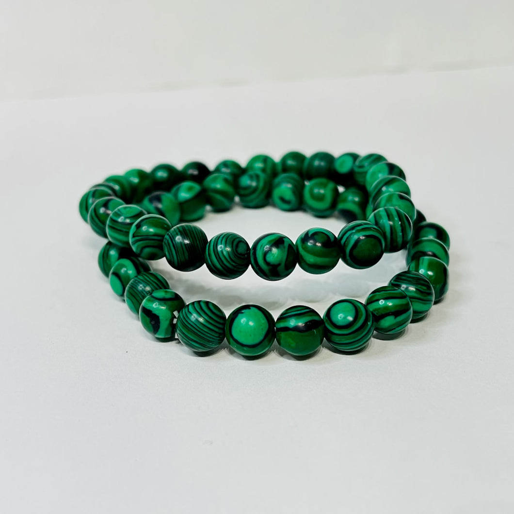 Green Malachite crystal bracelet/unisex