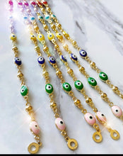 Load image into Gallery viewer, Multi-color evil eye anklet
