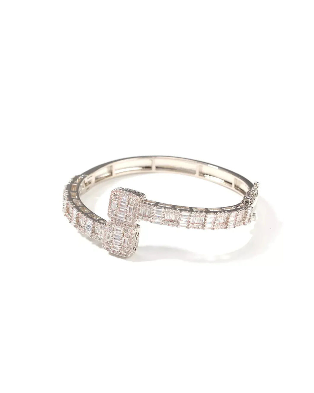 Cross over silver square