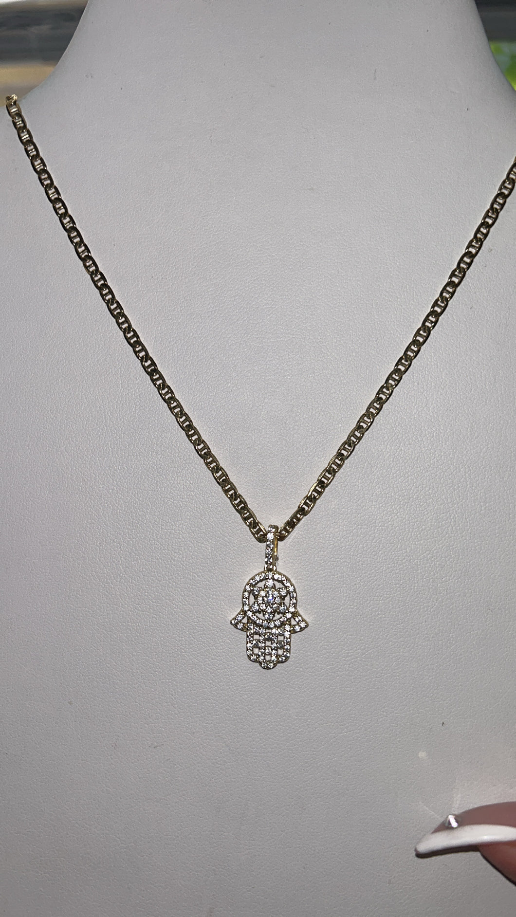 Small blinged out hamsa hand
