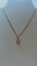 Load image into Gallery viewer, Small blinged out hamsa hand
