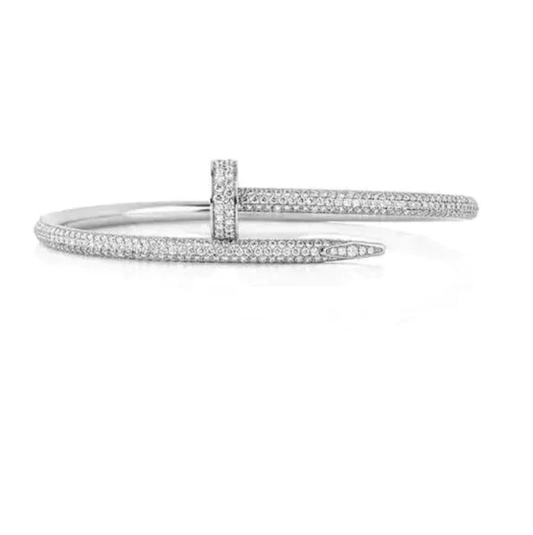 Silver bling nail cuff