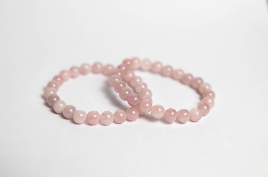Rose quartz crystal bracelet