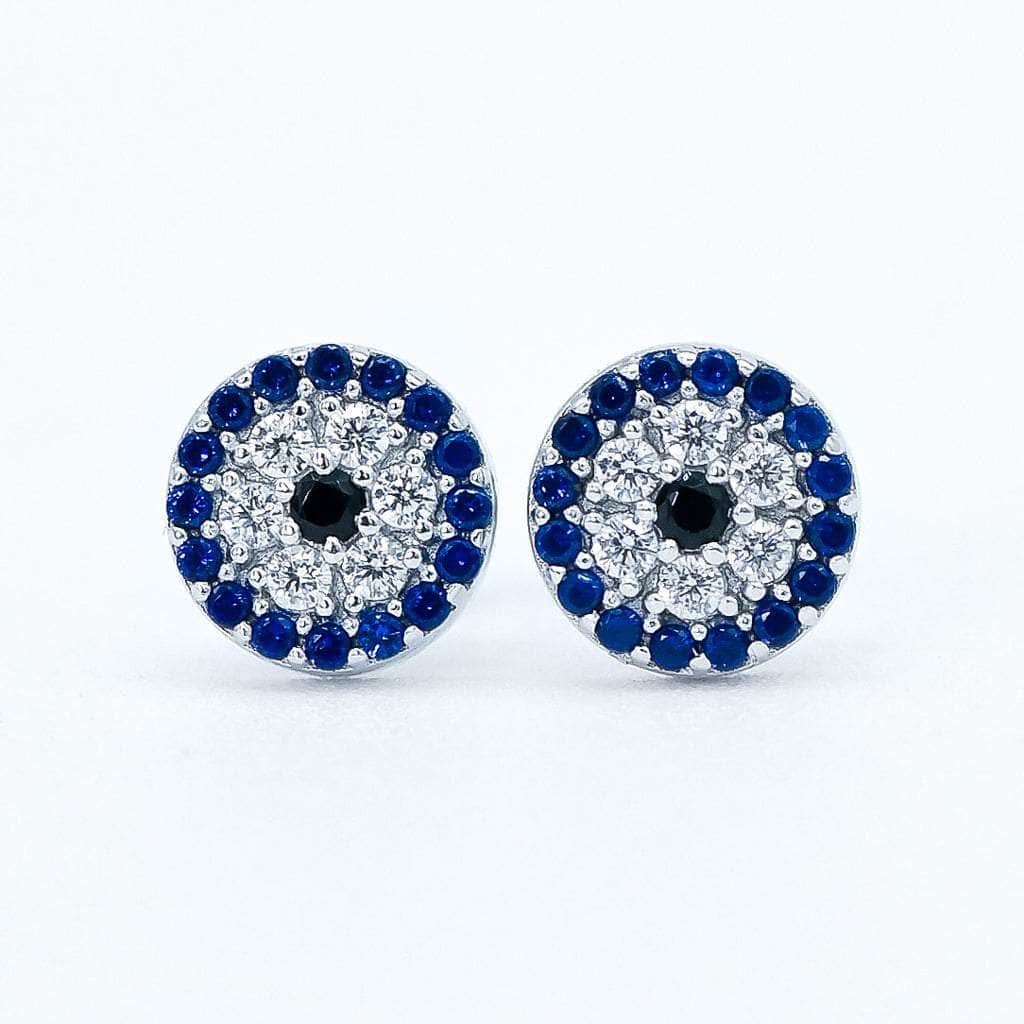 Evil eye round studs