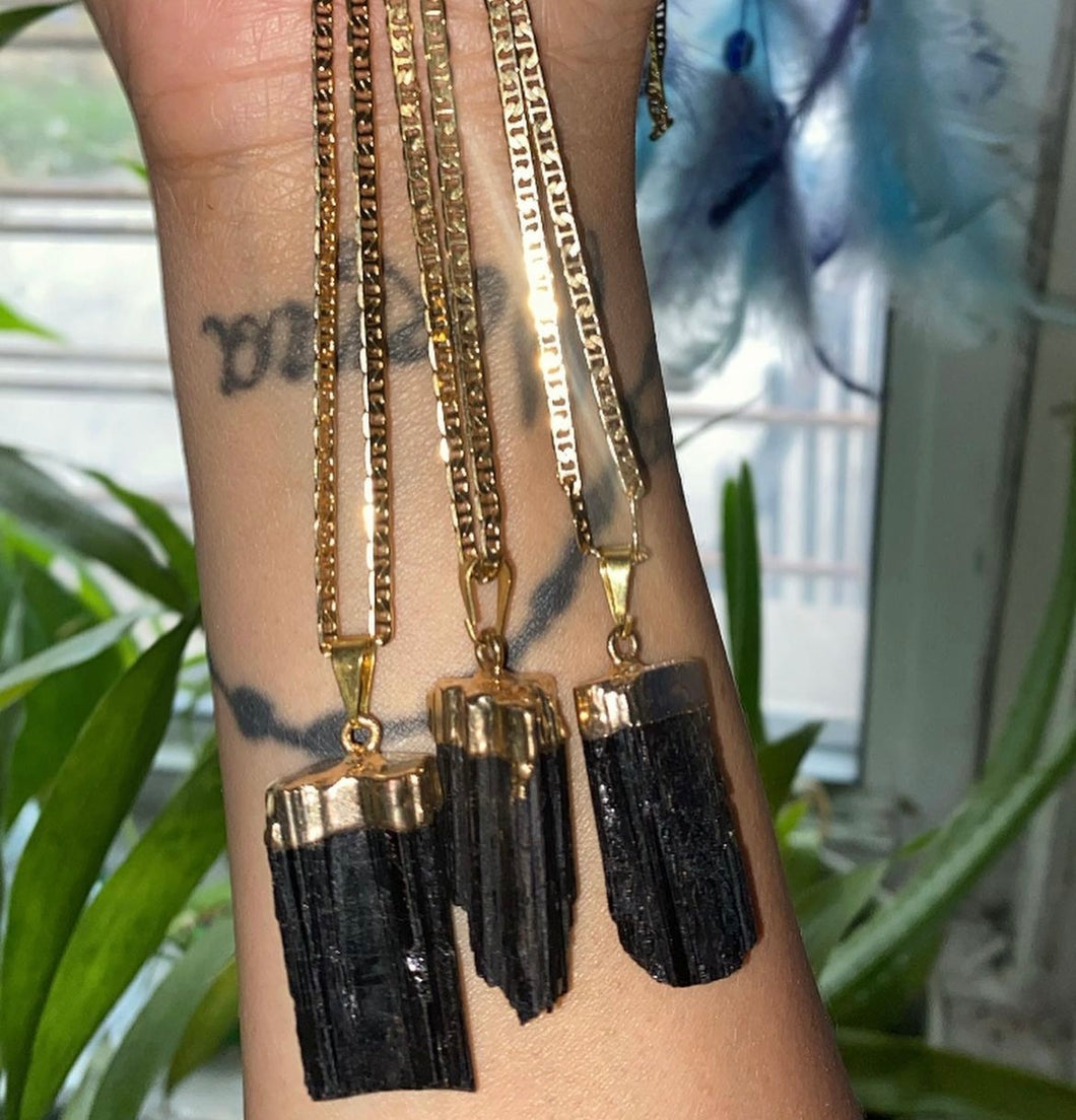 Black tourmaline necklace